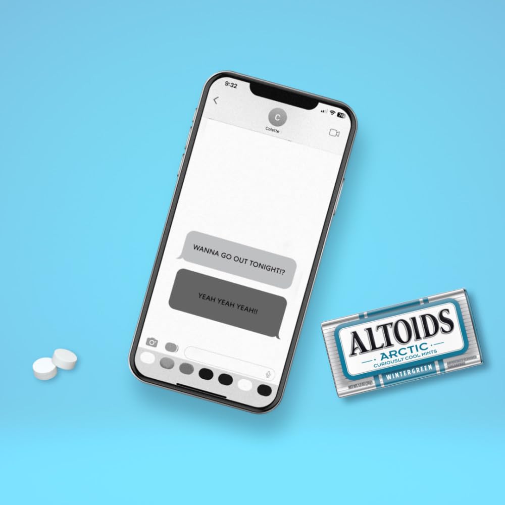 ALTOIDS Arctic Wintergreen Breath Mints Sugar Free Hard Candy Bulk, 1.2 oz Tin (8 Pack) - Image 6