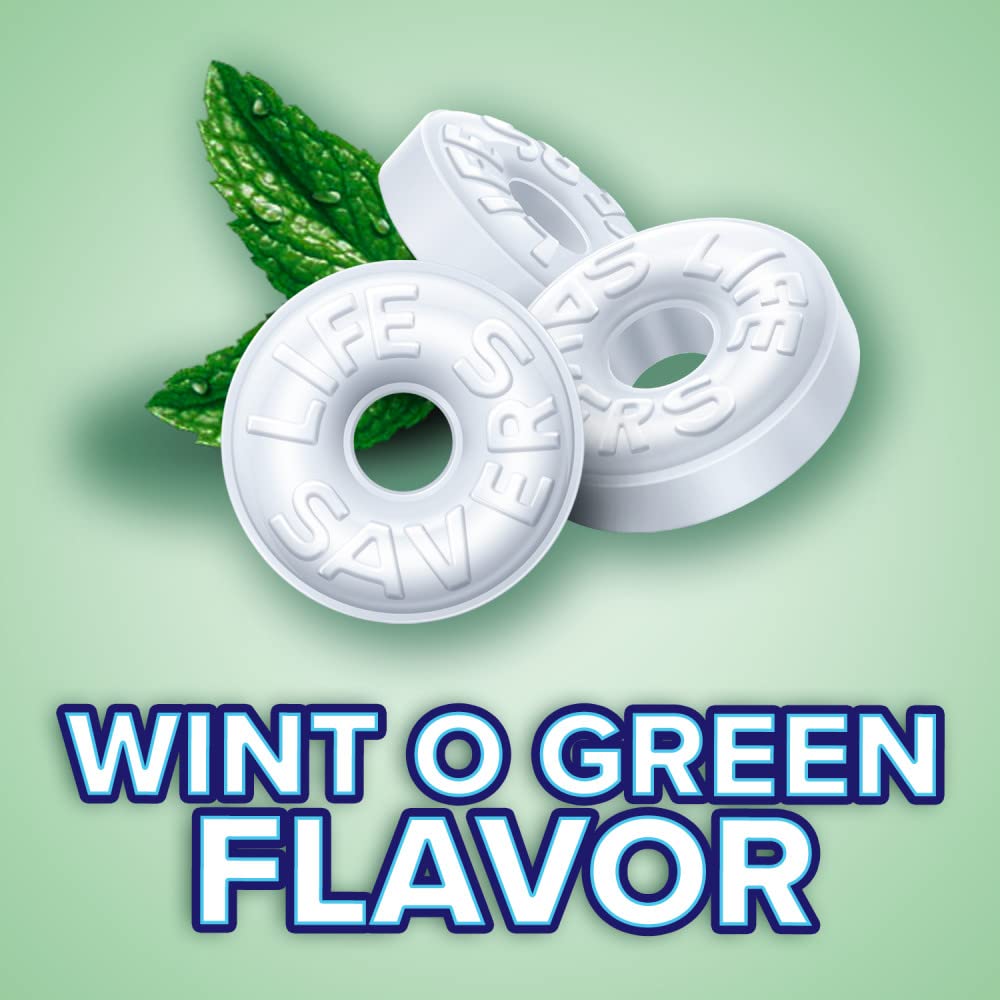 LIFE SAVERS Wint-O-Green Summer Candy Individually Wrapped Hard Mints, Party Size, 2.8 LB Bulk Bag - Image 6