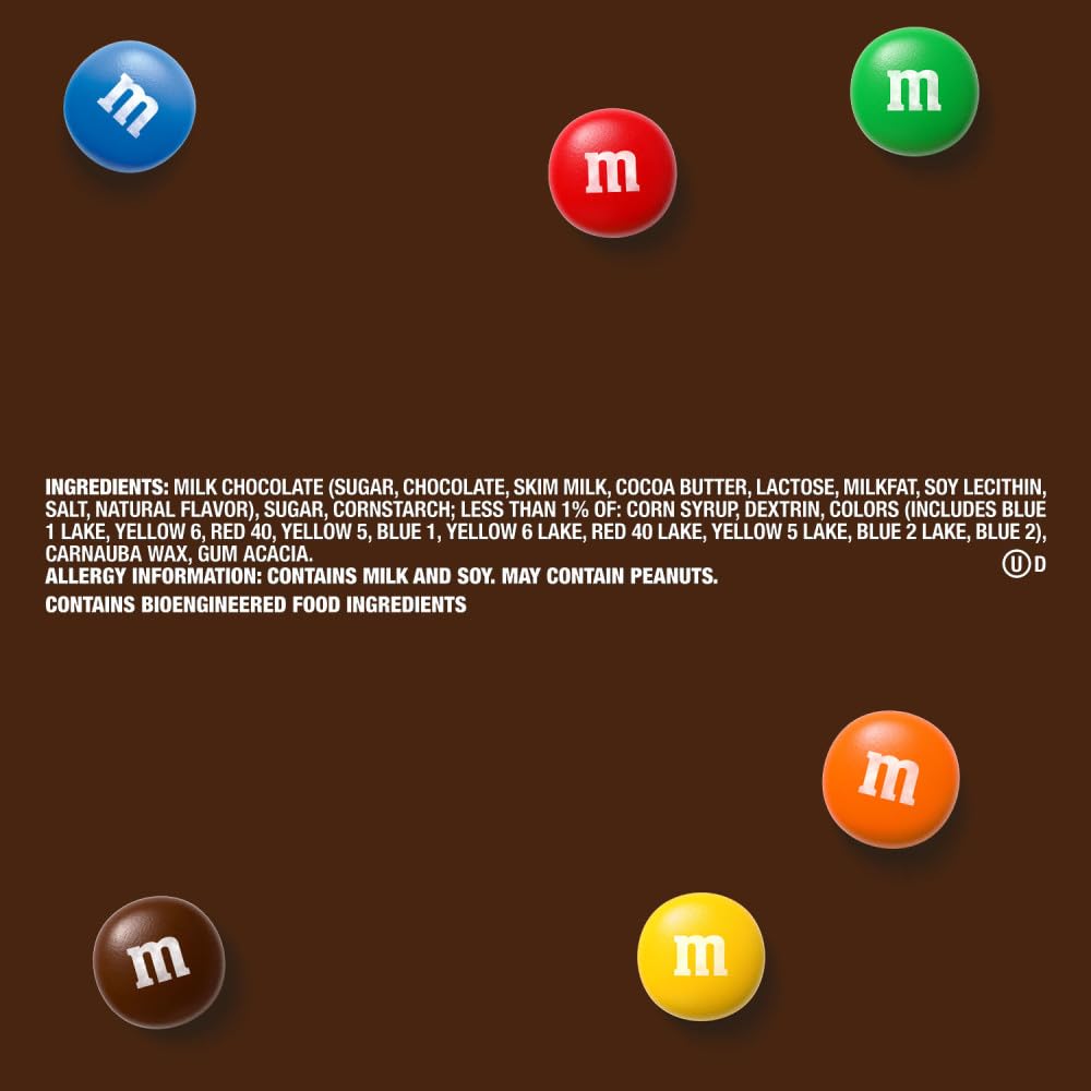 M&M'S Milk Chocolate Candy, Party Size, 2.4 lb Resealable Bag for Parties, Baking & Sharing - Image 8
