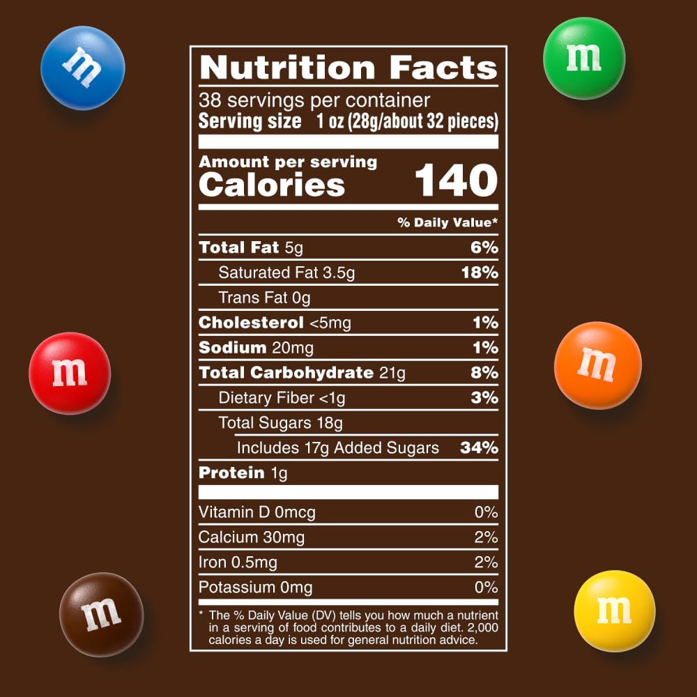 M&M'S Milk Chocolate Candy, Party Size, 2.4 lb Resealable Bag for Parties, Baking & Sharing - Image 9