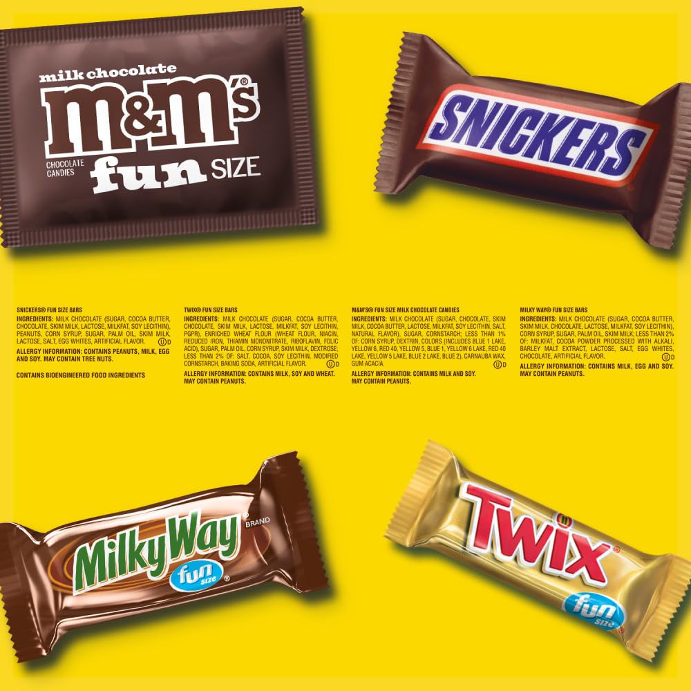Mars Snickers, M&M'S Milk Chocolate, Milky Way & Twix Fun Size Chocolate Candy Variety Pack, 75 Ct Bulk Bag (2.73 Pounds) - Image 8
