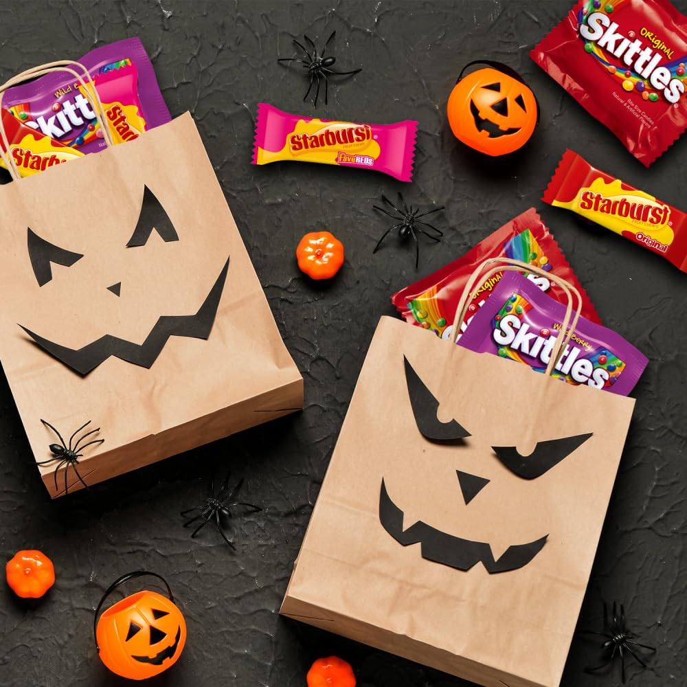 SKITTLES Original & Wild Berry, Starburst Original & FaveReds Fun Size Chewy Candy, Assorted Variety, Candy Bulk Individually Wrapped, 32.28 Oz Jumbo, Bulk Bag - Image 6