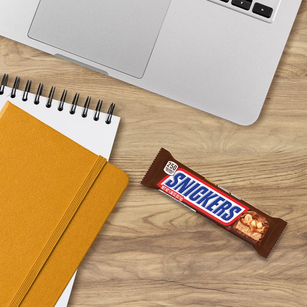 SNICKERS Full Size Bulk Milk Chocolate Candy Bars, 1.86 oz Bar, 48 ct Box - Image 8