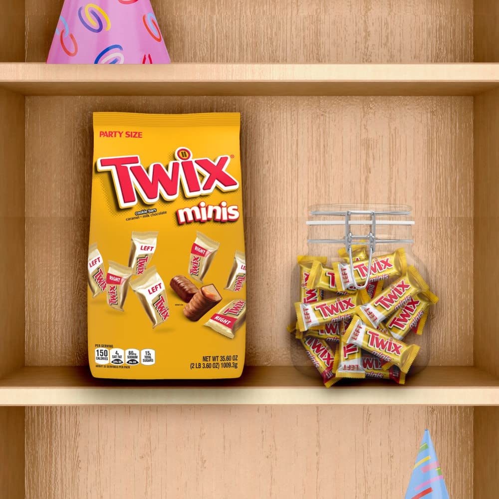 TWIX Caramel Minis Size Chocolate Cookie Bar Candy Bag, 35.6 oz, 95 pieces - Image 5